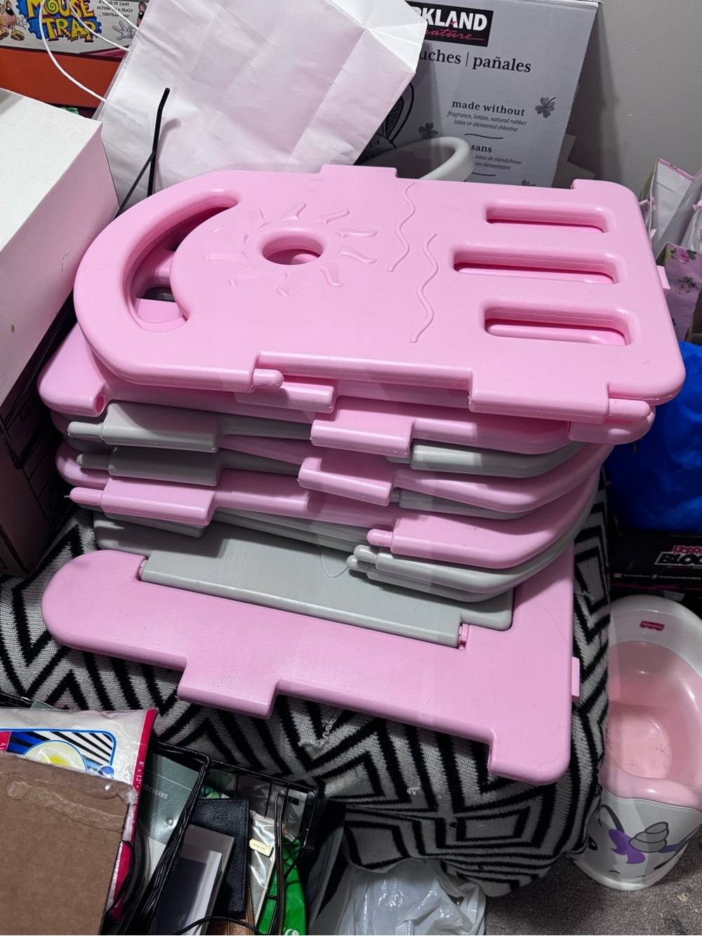 Pink and Grey Baby Playpen